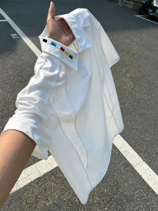 LIUBU | American Style Embroidered Breathable Quick-Dry Ice Silk T-Shirt