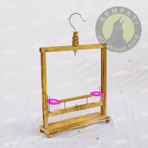 SEMPATI Sangkar Layang Burung Kutilang Fullset Plus Gantungan Pion Cepuk Tangkringan tatakan Tali Kaki Burung Kandang Layang Burung Trucuk Trucukan Cucak Perkutut