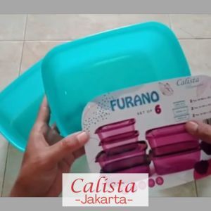 【CALISTA FURANO】Furano Premium Set 6 Pcs Ukuran Besar Wadah Set Penyimpanan dan Organizer Kulkas Food Storage Set
