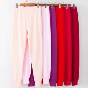 100% Cotton Long Johns Womens Pure Cotton Warm-Keeping Pants High Waist Leggings Spring Autumn and Winter Middle-Aged and Elderly Loose Long Johns