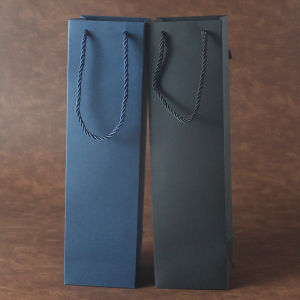 High-End Rectangular Wine Gift Bag Single Double Bottle Packaging Bag for Red Wine Whiskey Cigarettes Luxury Handbag