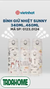 Bình Giữ Nhiệt Inox Cao Cấp 340ml 460ml VIỆT NHẬT HOKORI 0123/24 - TADAHOME