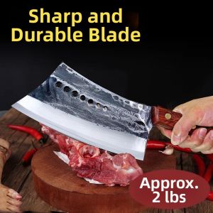 ZHENMIAO | Handmade Forged Bone Cleaver Heavy Duty Butchering Knife
