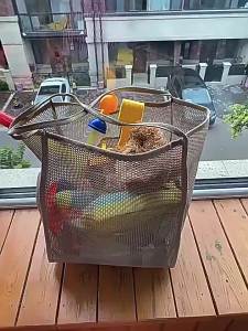 Trendy Mesh Hollow Out Tote Shoulder Bag Women Sandy Beach Large Capacity Travel Handbag