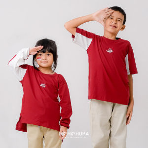 HipHipHuka - Kaos Anak Merah Putih Indonesia Tujuhbelasan Cowok Cewek Garuda Series