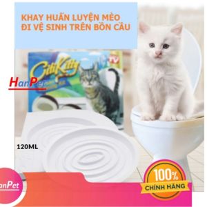 Hanpet- Nắp bồn cầu cho mèo Citicity- Bộ dạy mèo đi vệ sinh vào bồn cầu wc (có hộp giấy)