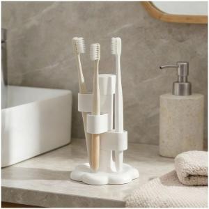 [1pcs] Desktop Pencil Makeup Brush Storage Rack That Can Rotate 360 Degrees Desktop Organization Kitchenware Toothbrush Holder