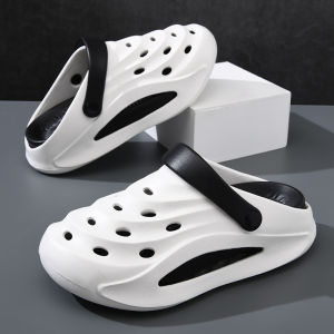 2024 New Mens Summer Casual Wear-Outside Slippers Hole Hole Shoes Anti-Slip Wear-Resistant Soft Bottom Beach Shoes