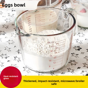 Defasilk | Egg Beating Bowl with Measuring Scale and Spout for Food Use