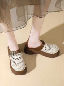 Josiny | Hollow Out Platform Sandal Slides