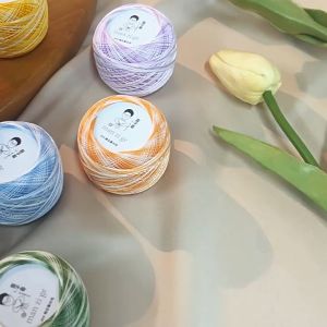 0.3mm 10gram/Ball 168 Meters Lace Thread 100% Cotton Size 80 DIY Handmade Knitting Quilting Crochet Embroidery Thread Cord