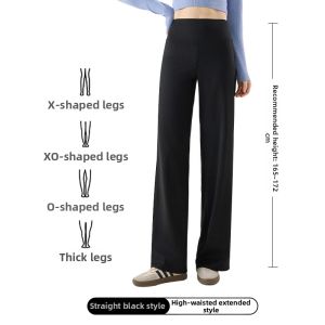YANSE | High Waist Slimming Straight Leg Thick Fleece Quick Drying Yoga Pants