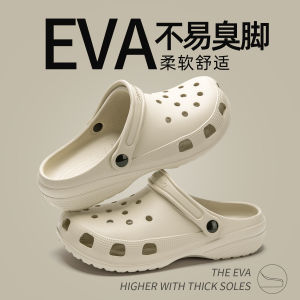 Thick Bottom Cloud Hole Shoes Women Summer New Anti-Slip Beach Head Sandals Office Slippers Outdoor Wear Flat Heel Sweet Style