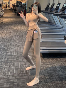 High-Waist Mesh Yoga Pants Womens Sport Fitness Tight Running Skirt Pants Breathable Elastic Spring Autumn New Style