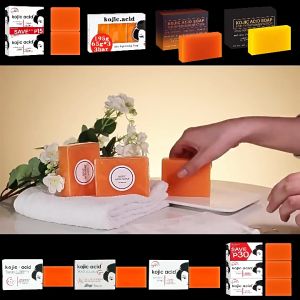 Face Body Kojic Acid 100g x3 Body Facial Deep Cleaning Soap Bars Oil Control Skin Brightening Whitening Moisturizing Skin Care Soap