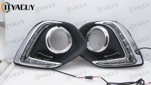 Car LED DRL Daytime Running Lights Daylight Waterproof Fog head light lamp for Mitsubishi ASX 2012 2013 2014 2015 2016