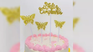 Butterfly Topper Butterfly Cake Topper Party Needs Blue Glitter Feliz Cumpleaños Design for Cake Decorations