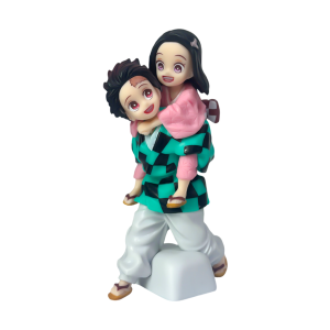 Bandai | 12.5cm Demon Slayer Tanjiro & Nezuko PVC Collectible Cartoon Figure Model Toy Creative Personalized with Packaging Box
