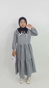 Gamis Anak Kotak Rajut Pita 165 NONYFASHION