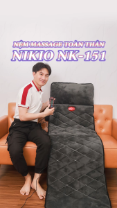 Nệm Massage Toàn Thân Đệm Mát Xa lưng Nikio NK-151 - Con Lăn 3D Xoa Bóp Kết Hợp Rung Nhiệt Sưởi Túi Khí Tạo Cảm Giác Thư Giãn