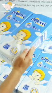 GAIFEEL GB/T 20808 ทิชชู่แบบดึงแขวนได้ ดีลักซ์ คอมฟอร์ท กระดาษทิชชู่ หนา 4 ชั้น 1280 แผ่น