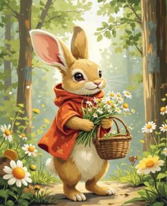 Kayou | DIY Oil Painting By Numbers Kit Forest Fairy Tale Rabbit Acrylic Paint By Numbers Diy Numbers Painting Art on Canvas By Numbers