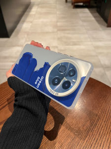 Realme True Me GT8 pro Phone Case Simple Klein Blue Oil Painting Silver Silicone Protective Cover for Men And Women Full Protection Anti-Fall