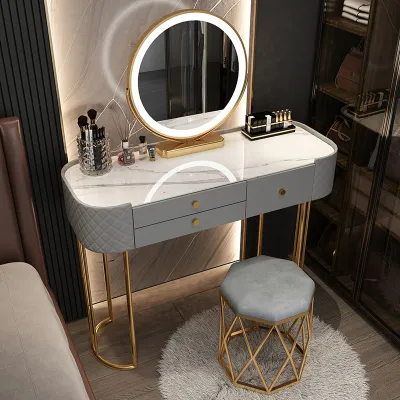 Luxury Home Small Modern Minimalist Dressing Table with Storage Cabinet