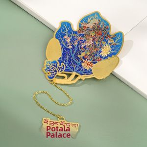 POTALA PALACE | Potala Palace Enamel Lotus Leaf Metal Bookmark Cultural Creative Practical Teachers Day Gift
