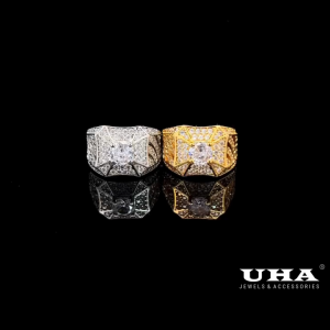 N970 Nhẫn nam đính đá CZ cao cấp sáng lấp lánh UHA