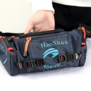 SL100 Haoshuai - Tas Selempang Pria Waterproof Slempang Import Anti Air Waistbag 2 in 1 Multifungsi Sling Bag Premium