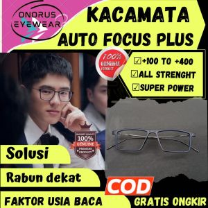 ONE POWER READER Kacamata Baca Plus Auto Focus Ajaib Otomatis Super Fokus Pria Wanita Anti Radiasi Komputer Photocromic Blueray Frame Kotak Lentur Elastis Kacamata Baca Wanita Kacamata Baca Plus Pria Kekinian Kacamata Double Fokus Jalan Dan Baca