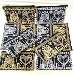 Dompet Arab Gold & Silver Pakistan Oleh2 haji 22x11cm 1 LUSIN