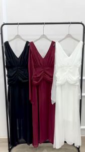 SV 6396 - Ellin V Dress | Silvervogue | Gaun Chiffon Midi Pakaian Kasual Wanita