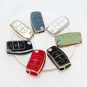 Car Folding Key Case Holder Full Cover For Ford Focus 2 Falcon Escape Galaxy Kuga B-Max C-Max Ecosport Fiesta Shell Fob TPU Soft