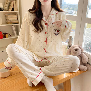 ชุดนอนผู้หญิงหลังคลอดผ้าฝ้ายบาง ชุดนอนให้นม ชุดนอนฤดูใบไม้ผลิฤดูใบไม้ร่วงฤดูหนาว เสื้อคลุมกันหนาวแบบสวมหัวมีแผ่นรองหน้าอก