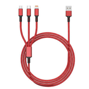 MOTCINO | Fast Charging 3-in-1 Car Charger Cable For Multiple Devices