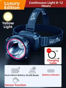 WARSUN | Yellow Light Fishing Headlamp Long-Lasting