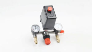 Air compressor switch pump pressure controller regulator assembly Bama bracket automatic pressure switch pressure gauge regulating valve