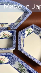 [Hàng Hiếm Japan 100% New] Full Bộ Khay Đựng Thực Phẩm Ngũ Sắc Hoạ Tiết Mai Lan Cúc Trúc 37cm