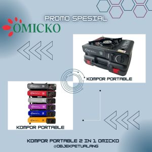 Kompor Portable 2 in 1 Omicko Garansi Resmi