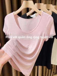 DVDK | Áo Thun Hợp Thân Mùa Hè Đẹp Màu Hồng