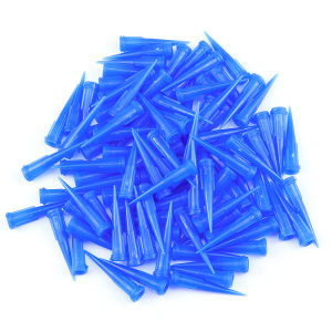 100Pcs 22G TT Plastic Tapered Pinhead Liquid Dispenser Needles Tip Blue plastic gle needle for Refilling Glue Fluid