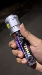 Mitsuyama Senter LED Zoom Super Terang Senter Cas Baterai bisa di isi ulang