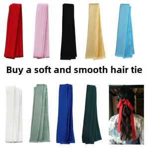 Buy Two Get One Free 1.5m Silk Satin Hair Ties Vintage Style Hanfu Hair Accessories Long Flowing Headwear Freshly Released