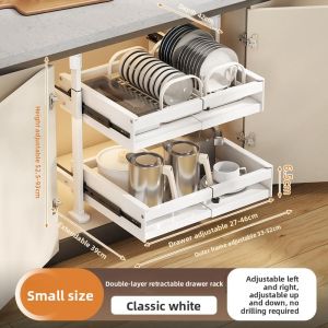Expandable Adjustable Kitchen Rack with Drawers