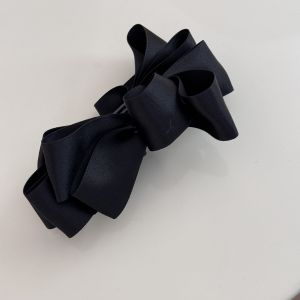 4 Colors Korean Large Stain Bow Banana Claw Clips for Women High Ponytail Ribbon Grab Pin Sweet Cloth Crab Accessories New