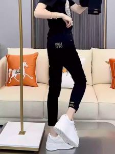 Black Slim Fit High Waist Denim Jeans Womens Spring Autumn plus Size Elasticity Nine Points Pencil Pants Casual Korean Style