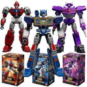 BLOKEES Bộ Khối Xây Dựng LED Cổ Điển Của Transformers Với Soundwave Shockwave Ironhide - Mô Hình Robot Hành Động Kích Hoạt Bằng Âm Thanh Dành Cho Trẻ Em