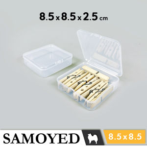 Tempat / Kotak Plastik PP Penyimpanan Kecil Serba Guna / Plastic Storage Box 8.5 x 8.5 x 2.5 / 85 x 85 x 25 cm Samoyed BX-SE-858525 (Aksesoris / Pernak-Pernik / Perhiasan / Obat / Klip / Peniti / Jarum / USB / Memory Card)